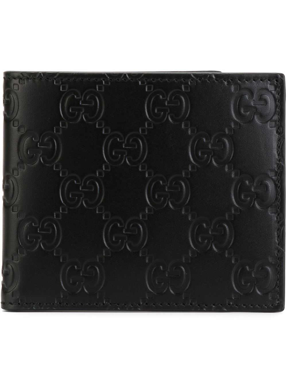Gucci Gg Leather Wallet in Black for Men Lyst