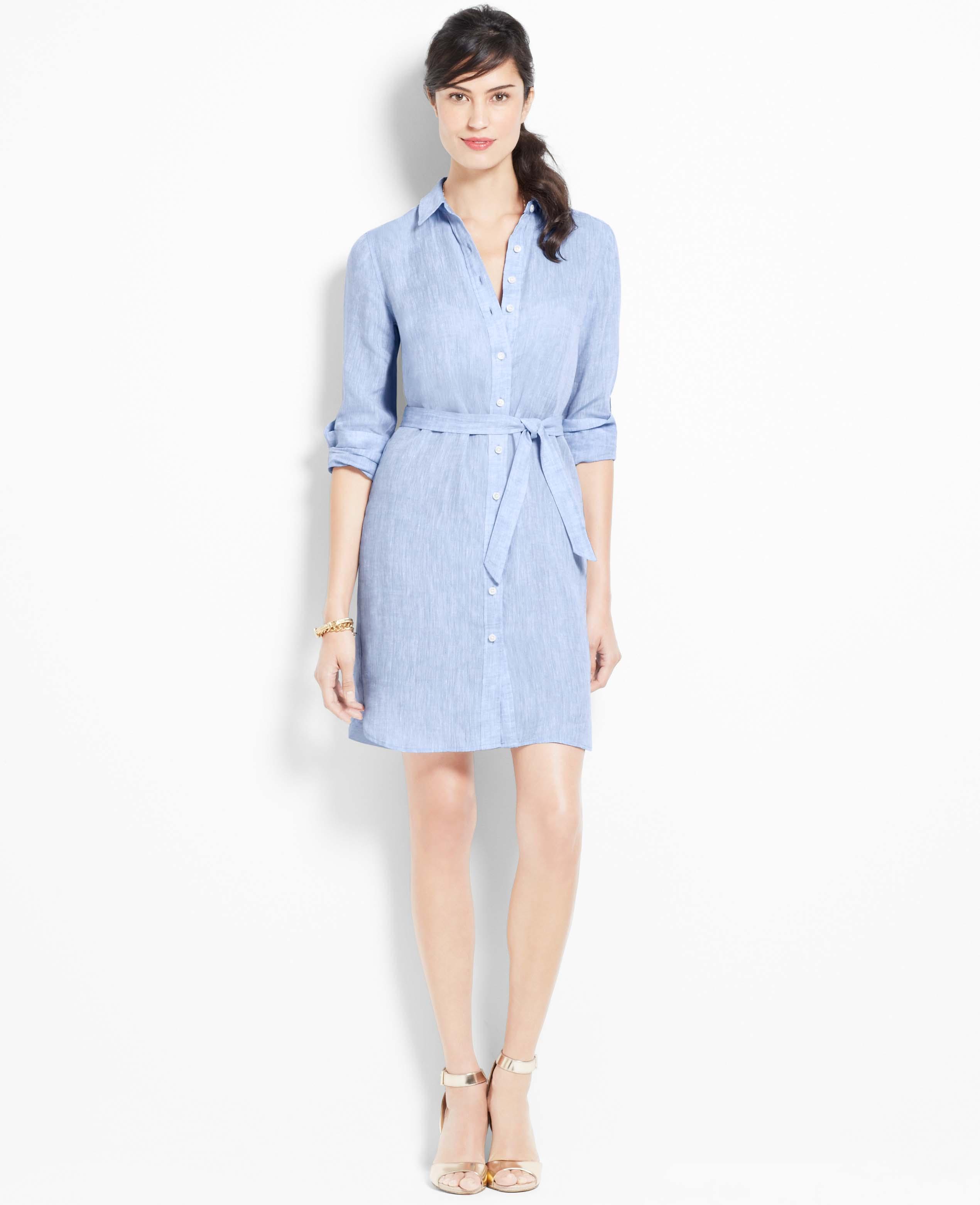 blue check summer school dress