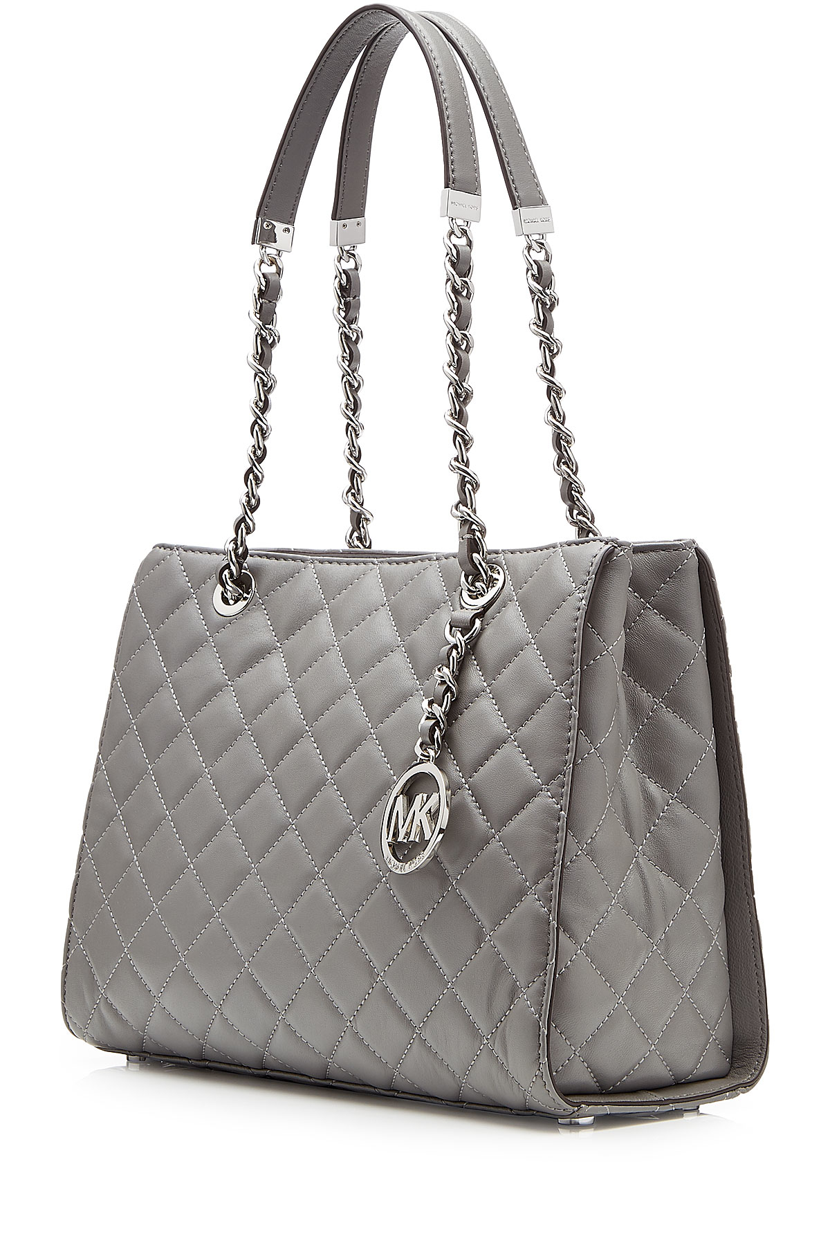 MICHAEL Michael Kors Susannah Large Quilted Leather Tote - Grey in Gray - Lyst