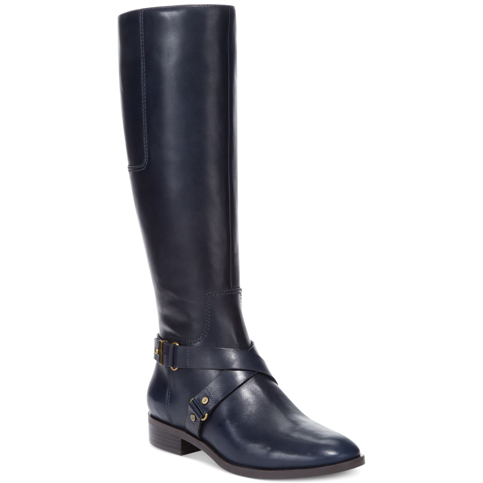 Nine West Blogger Tall Riding Boots in Blue | Lyst