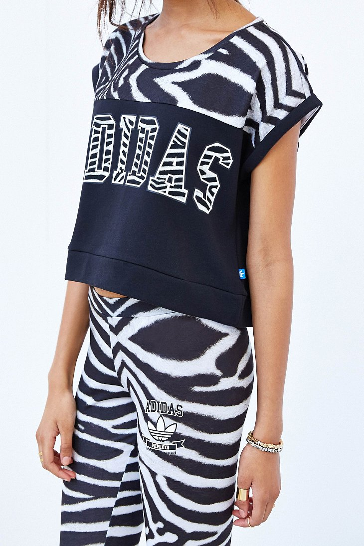 adidas zebra crop tee