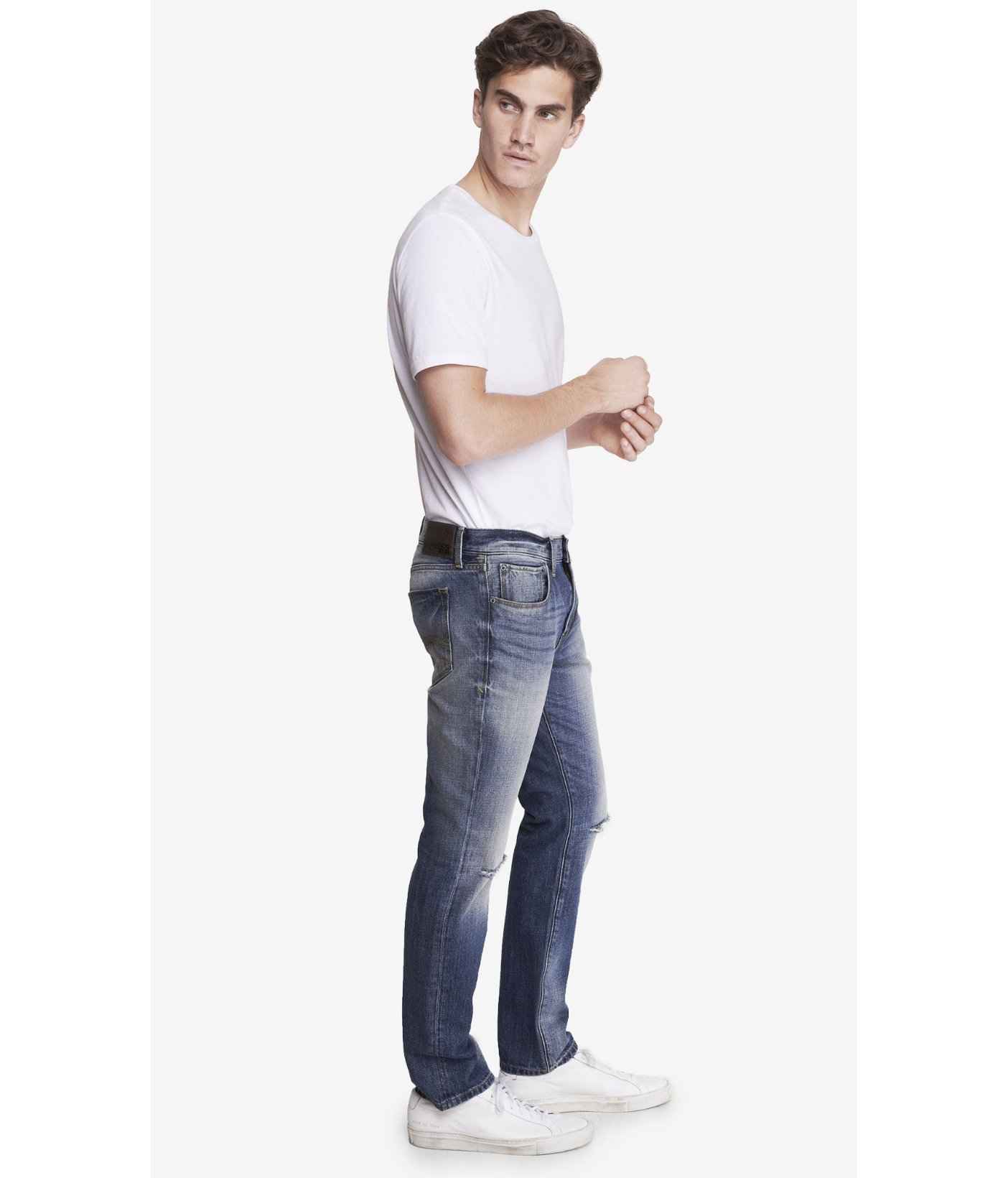 Express Linen Distressed Rocco Slim Fit 