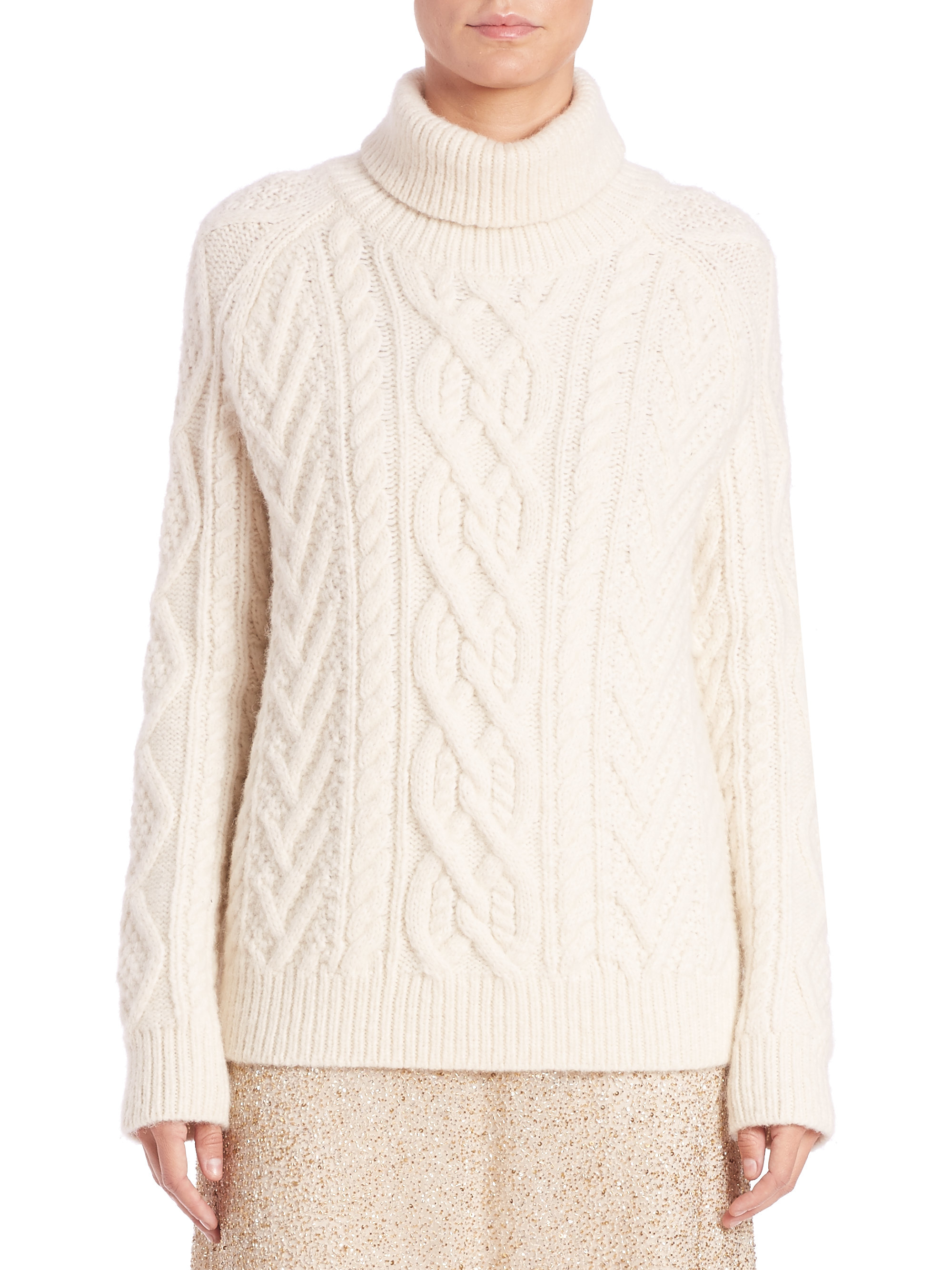 ralph lauren aran knit sweater