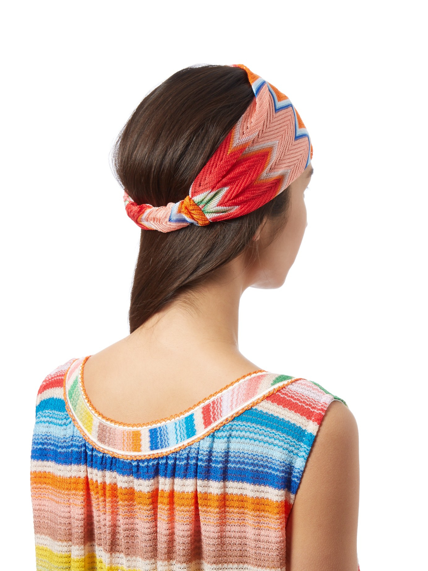 Missoni Wave-striped Knit Headband in Pink | Lyst