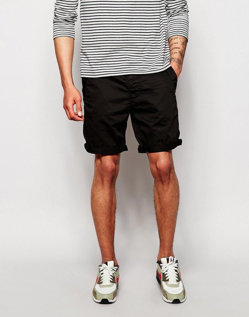 Lyst - G-Star Raw Chino Shorts Bronson Straight Fit in Black for Men