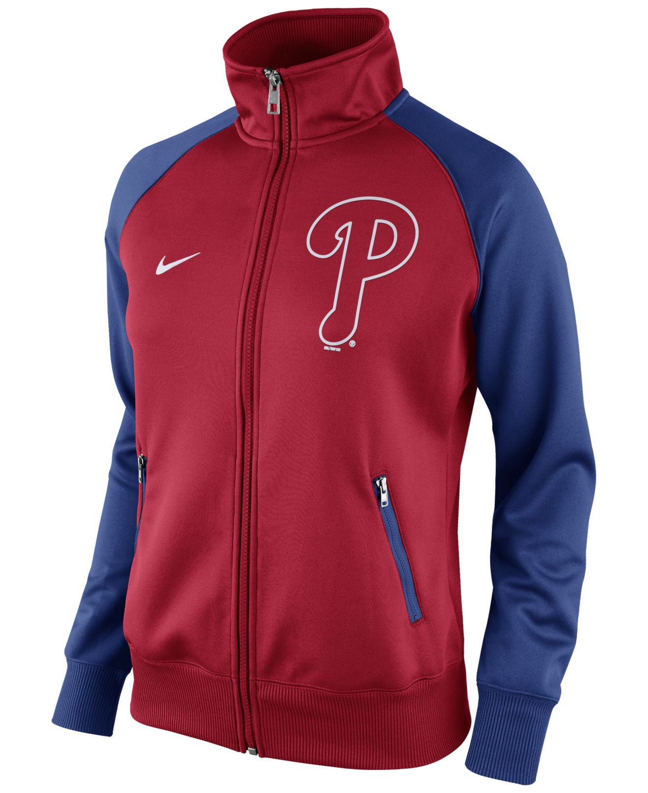 Download Nike Women's Philadelphia Phillies Track Jacket in Red - Lyst