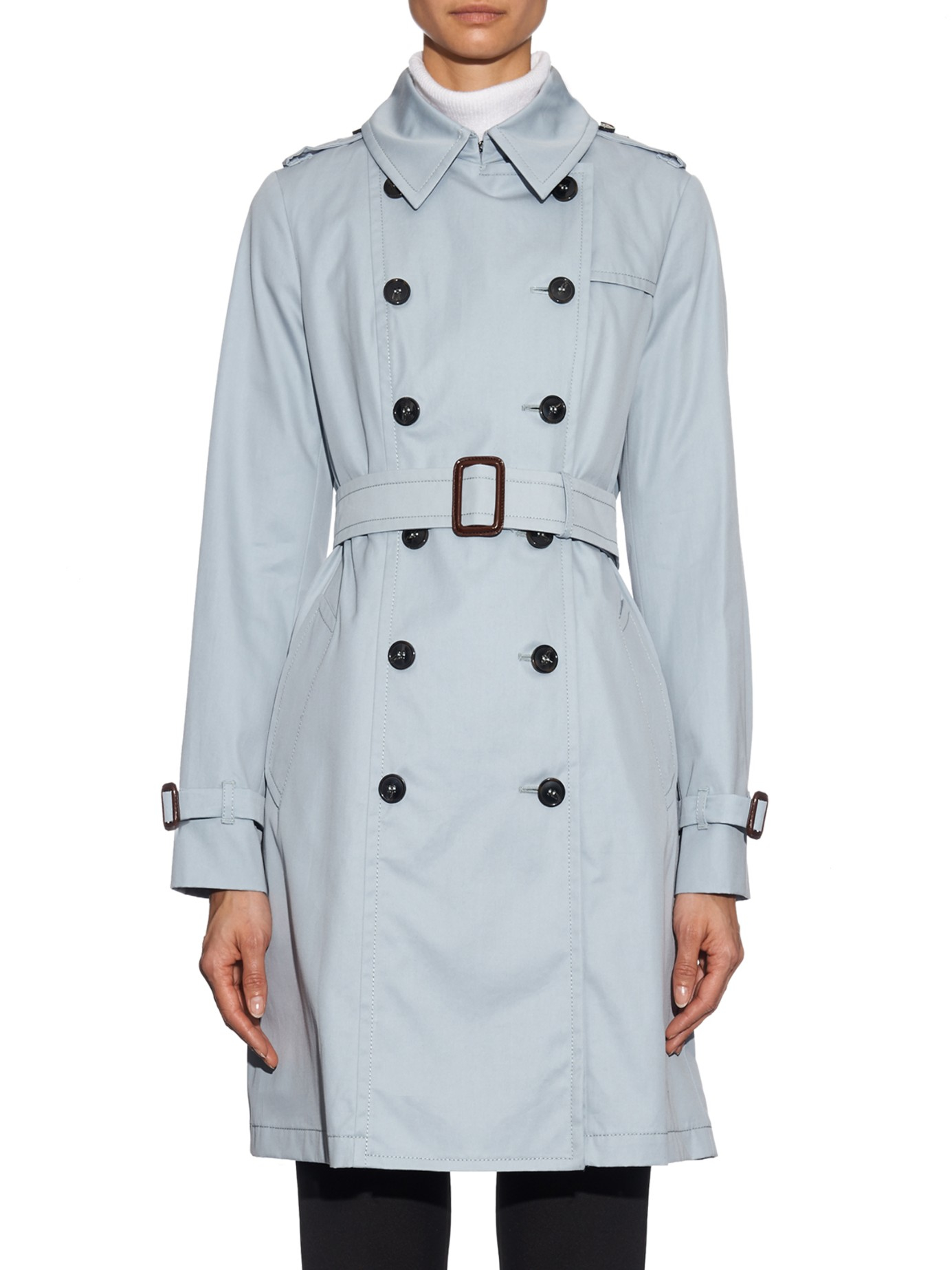 Weekend by Maxmara Victor Trench Coat in Light Blue (Blue) | Lyst