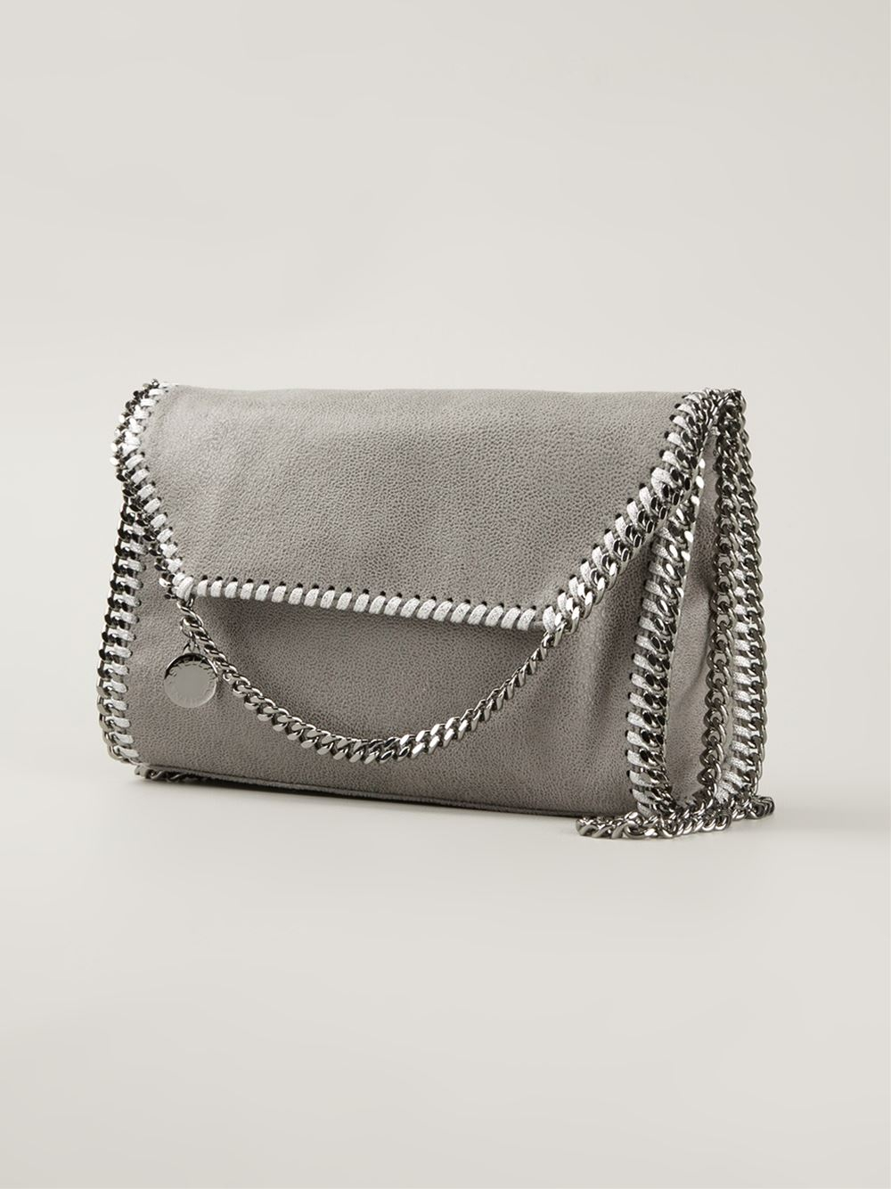 Stella McCartney Falabella Faux-Leather Cross-Body Bag in Gray | Lyst