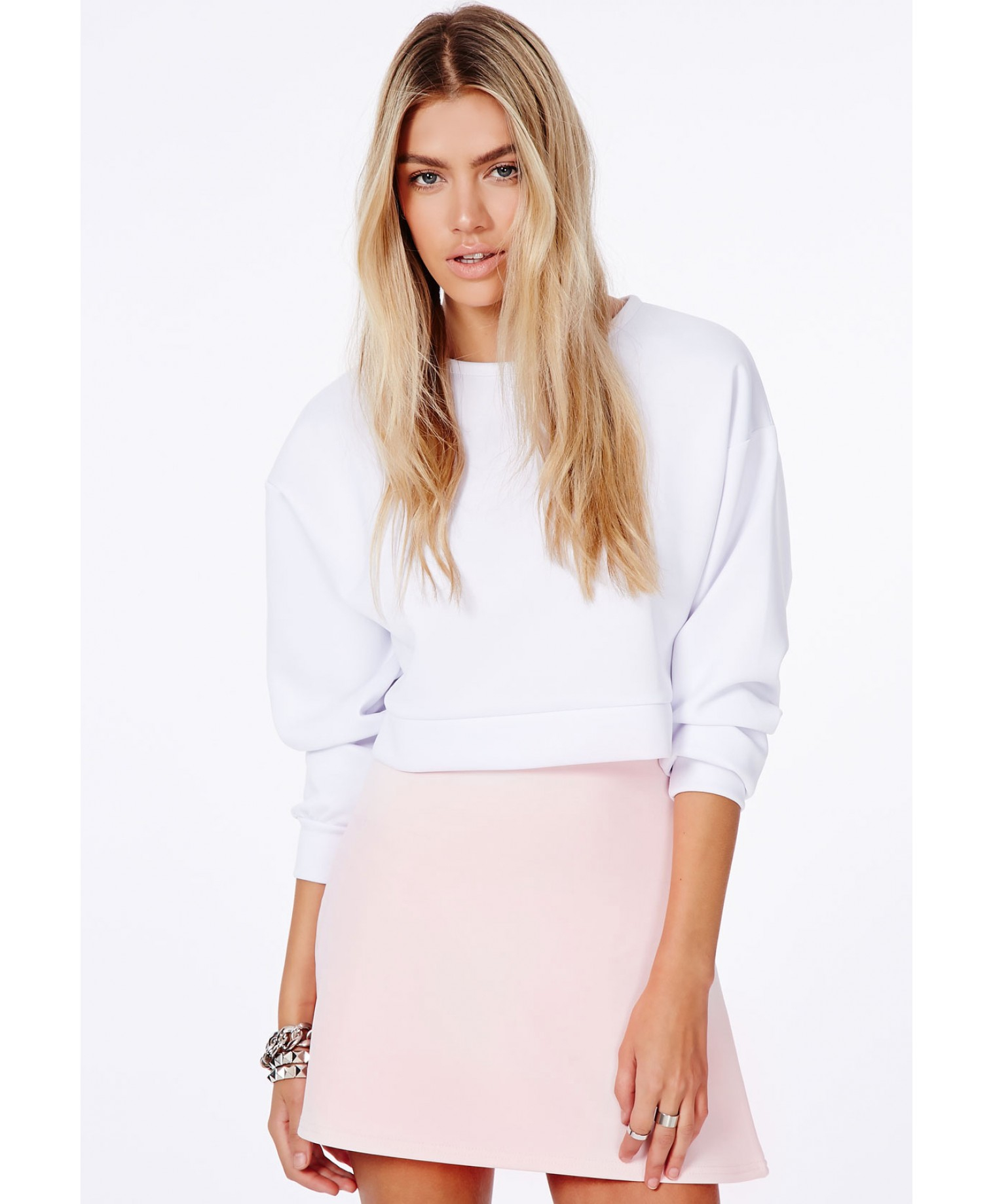 Missguided Lubiana Baby Pink A-Line Mini Skirt in Pink | Lyst
