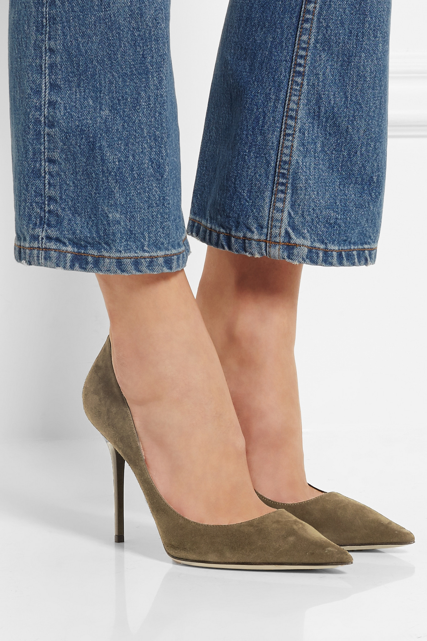Jimmy Choo Abel Suede Pumps in Army Green (Green) - Lyst