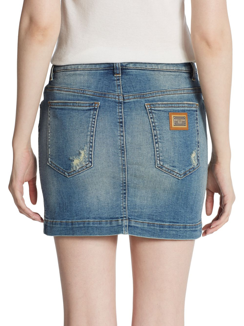 dolce and gabbana denim skirt