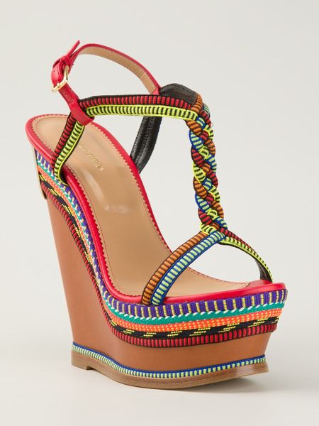 DsquaredÂ² Wedge Sandals in Multicolor (multicolour) | Lyst
