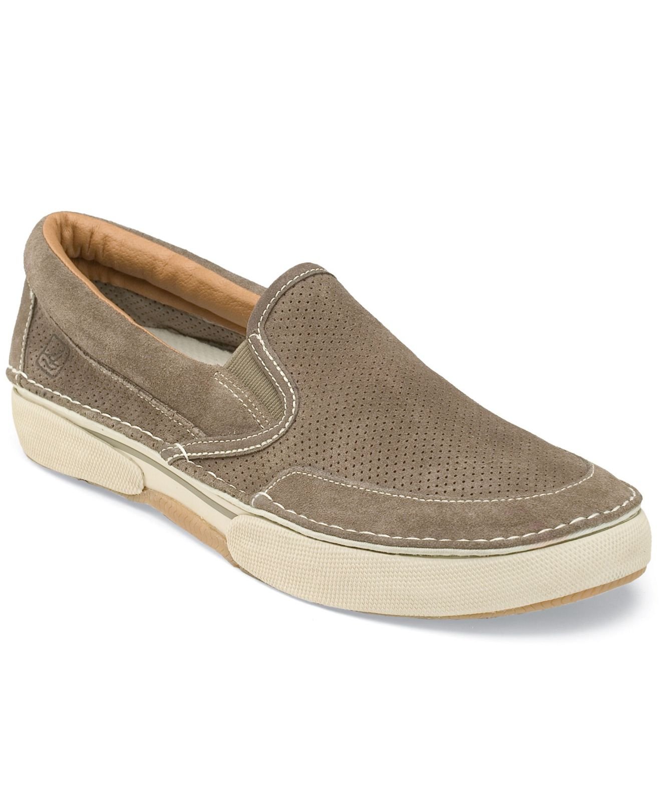 sperry top sider largo slip on suede taupe