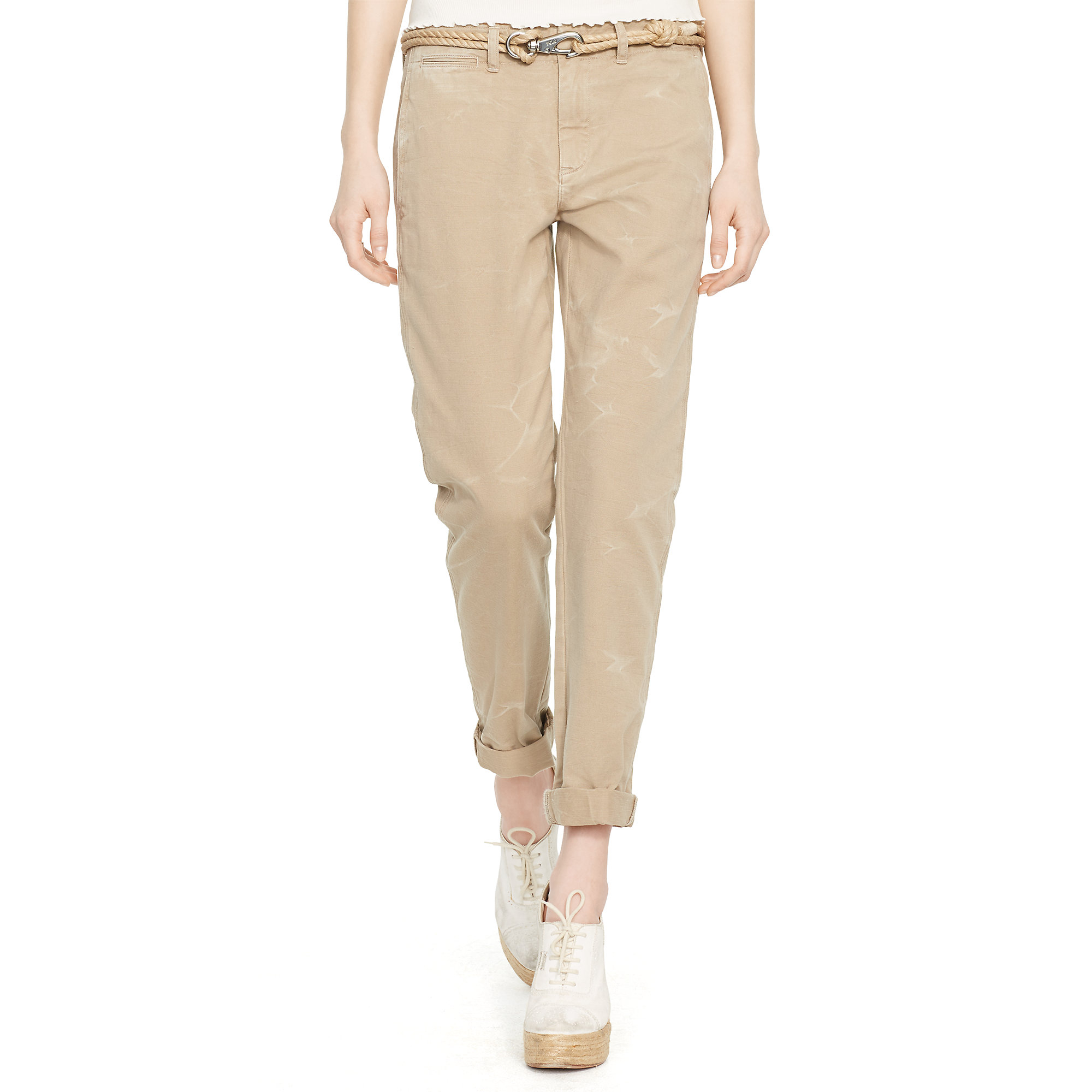 Polo Ralph Lauren Boyfriend Chino Pant in Natural | Lyst