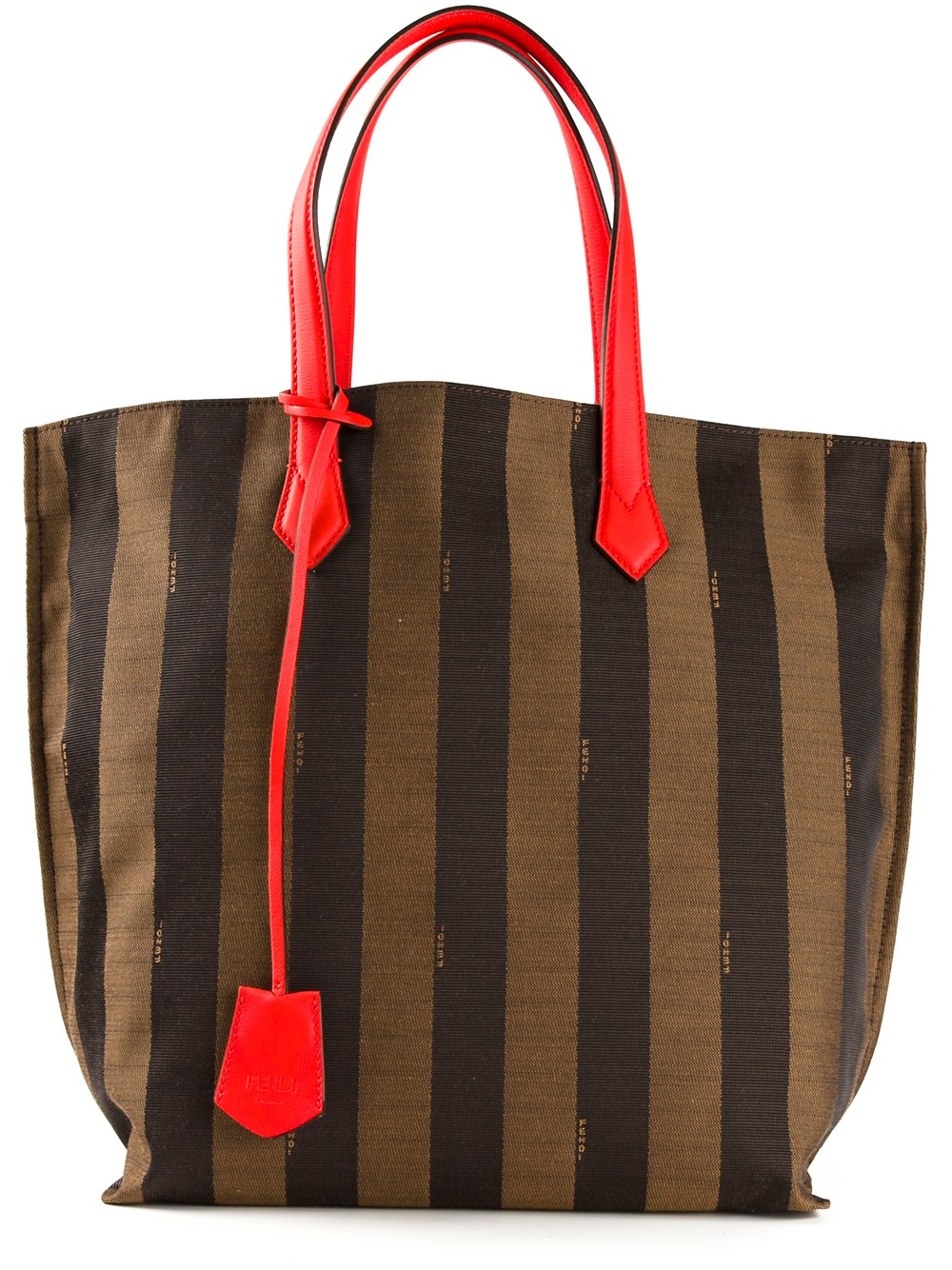 fendi striped tote