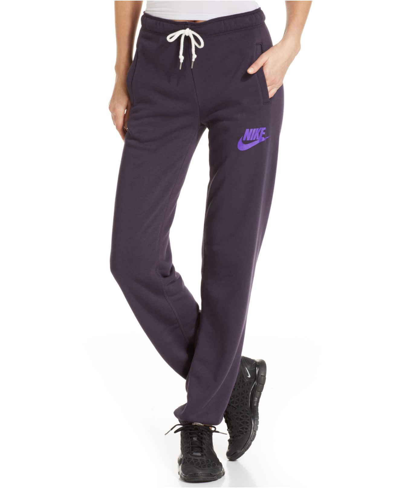 Nike Rally Straight-Leg Sweatpants in Purple | Lyst
