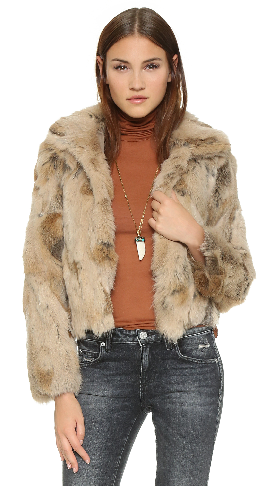 rabbit fur cardigan