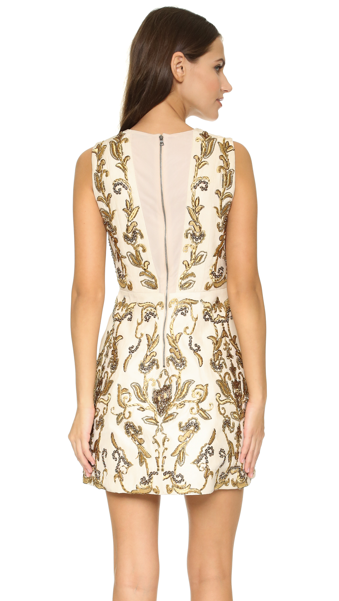 alice and olivia embellished dress