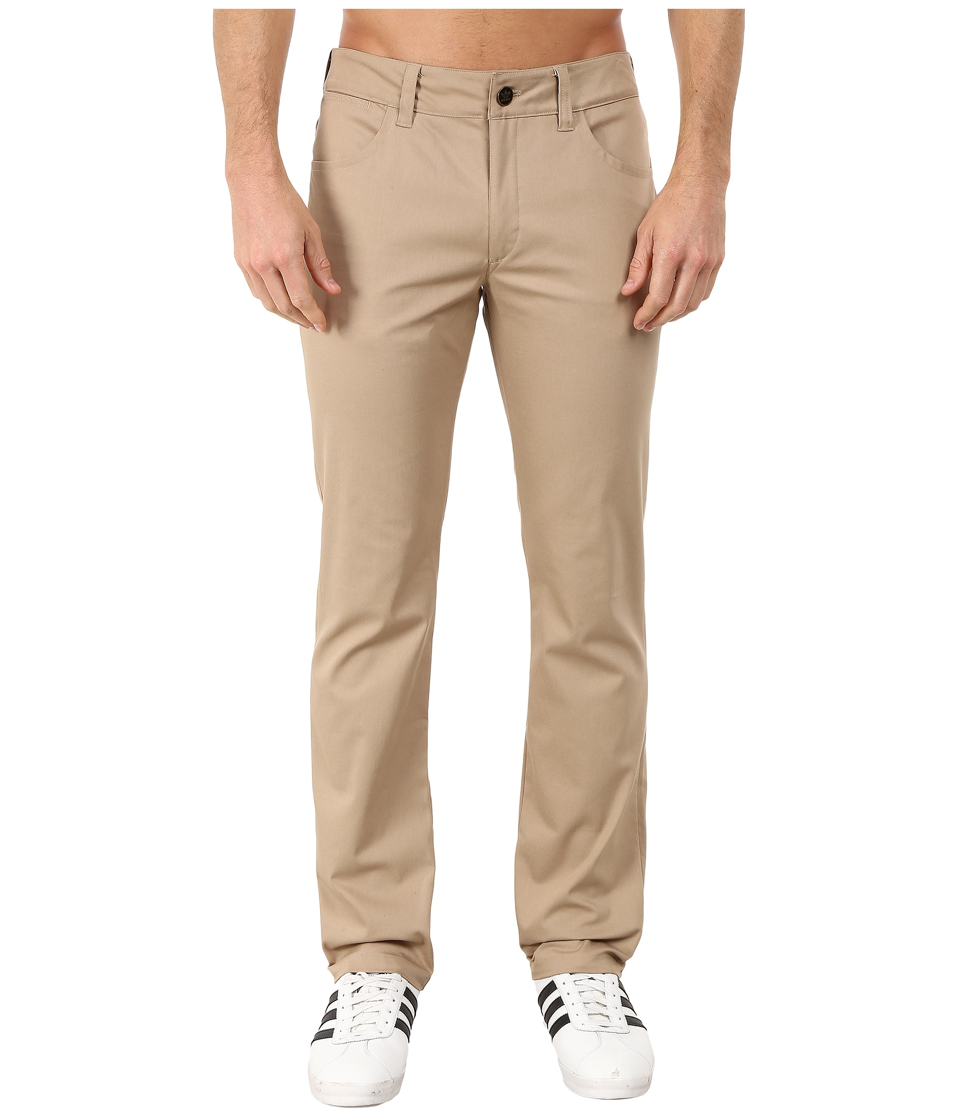 adidas Originals Five-pocket Stretch Twill Pants in Cargo Khaki ...