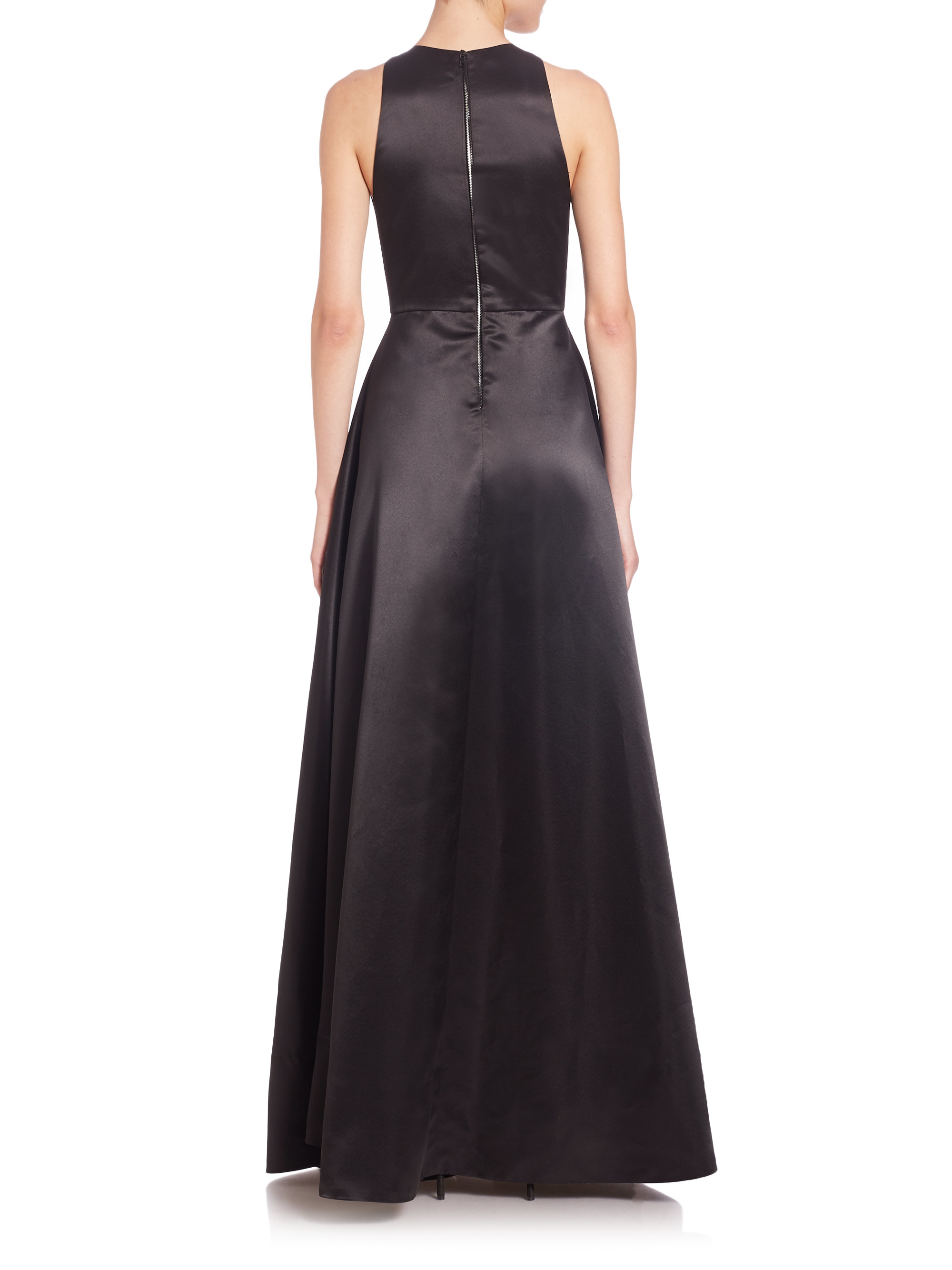 Lyst - Alice + Olivia Clarabelle Sleeveless Pleated Gown in Black