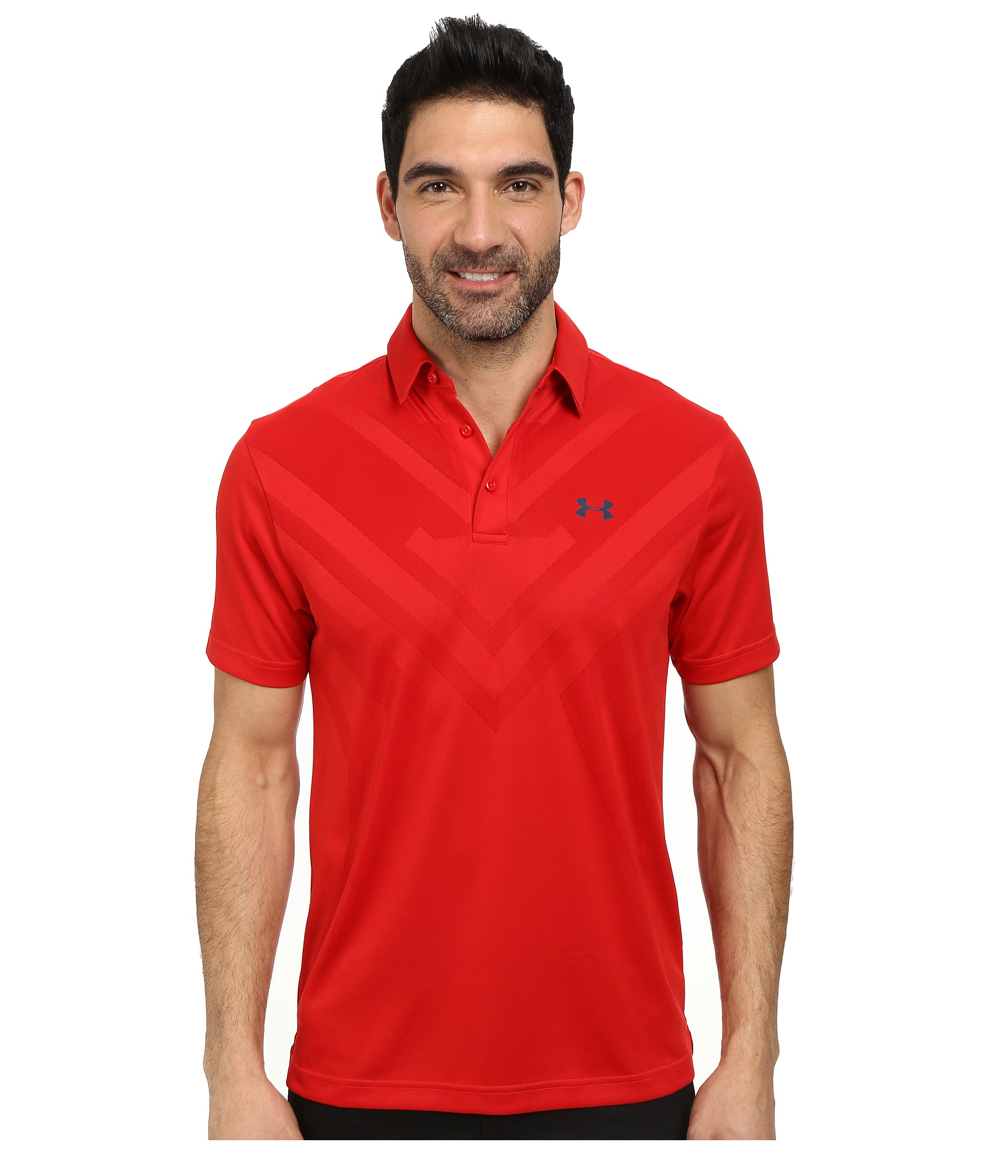 mens red under armour polo