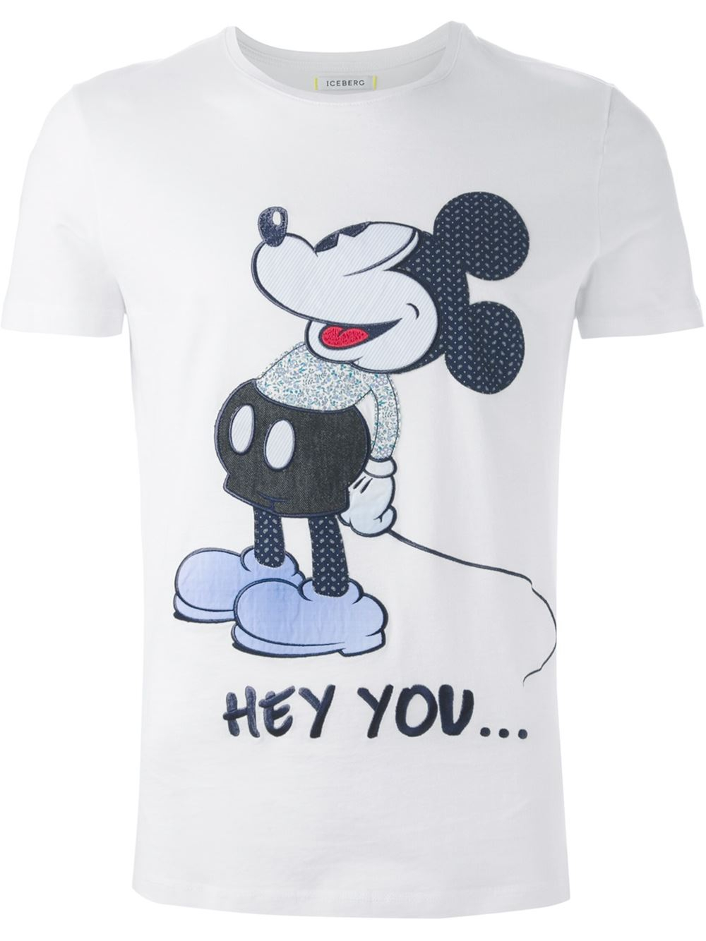 Lyst Iceberg Mickey Mouse Patchwork TShirt in White for Men