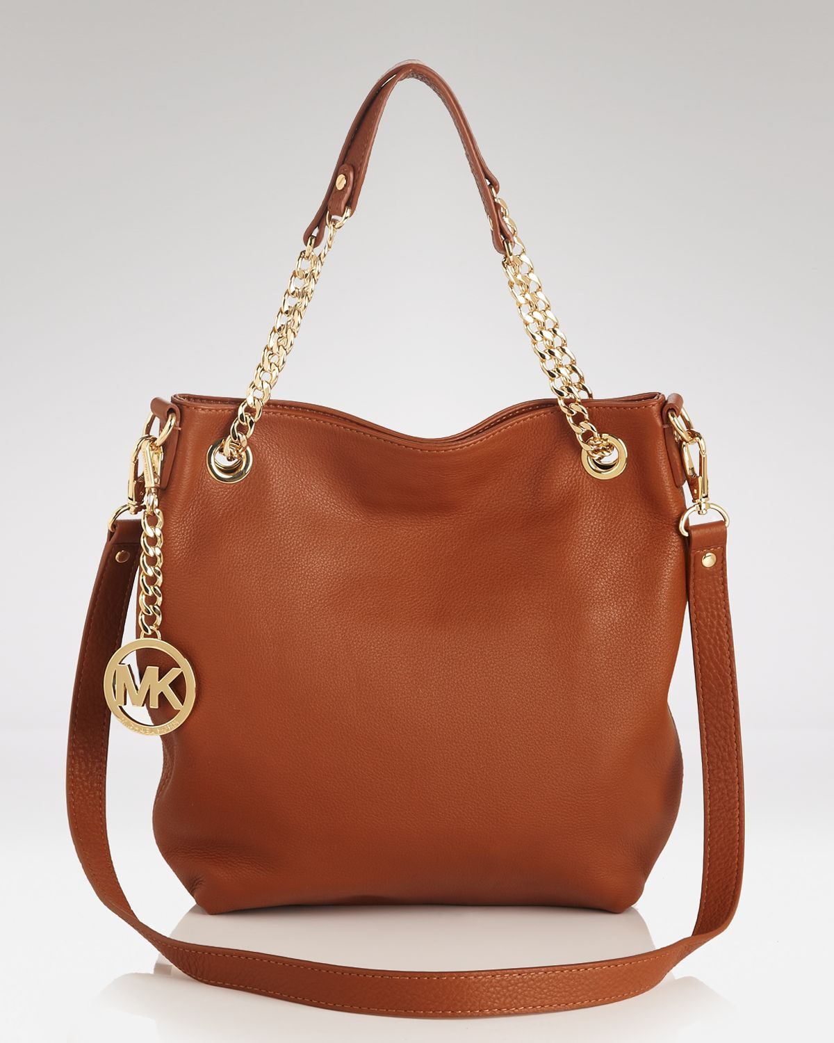 michael kors brown purse with gold chain