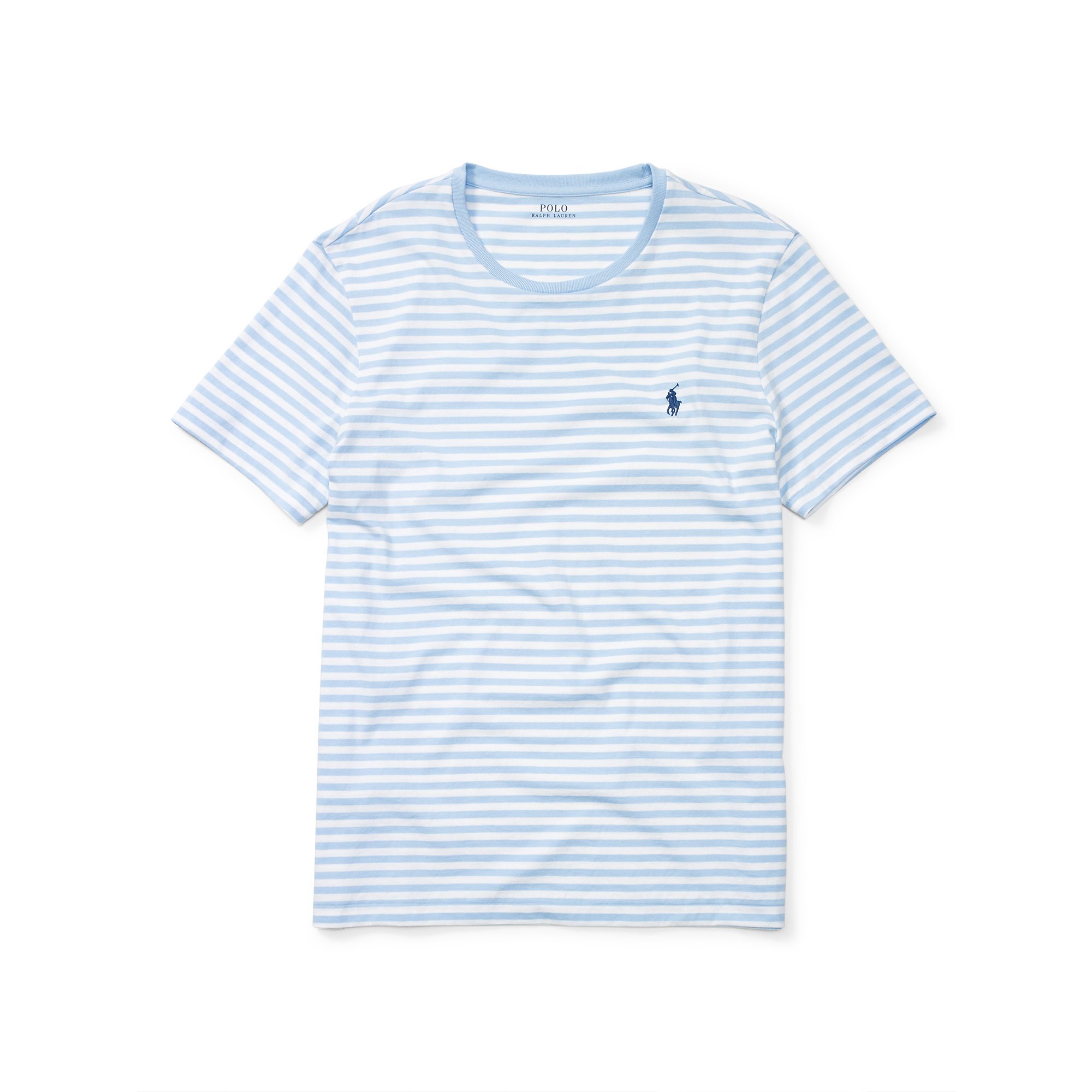 blue striped polo t shirt
