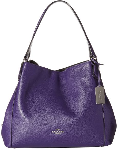 Coach Bicolor Refined Pebble Edie 31 Shoulder Bag in Purple (SVViolet ...