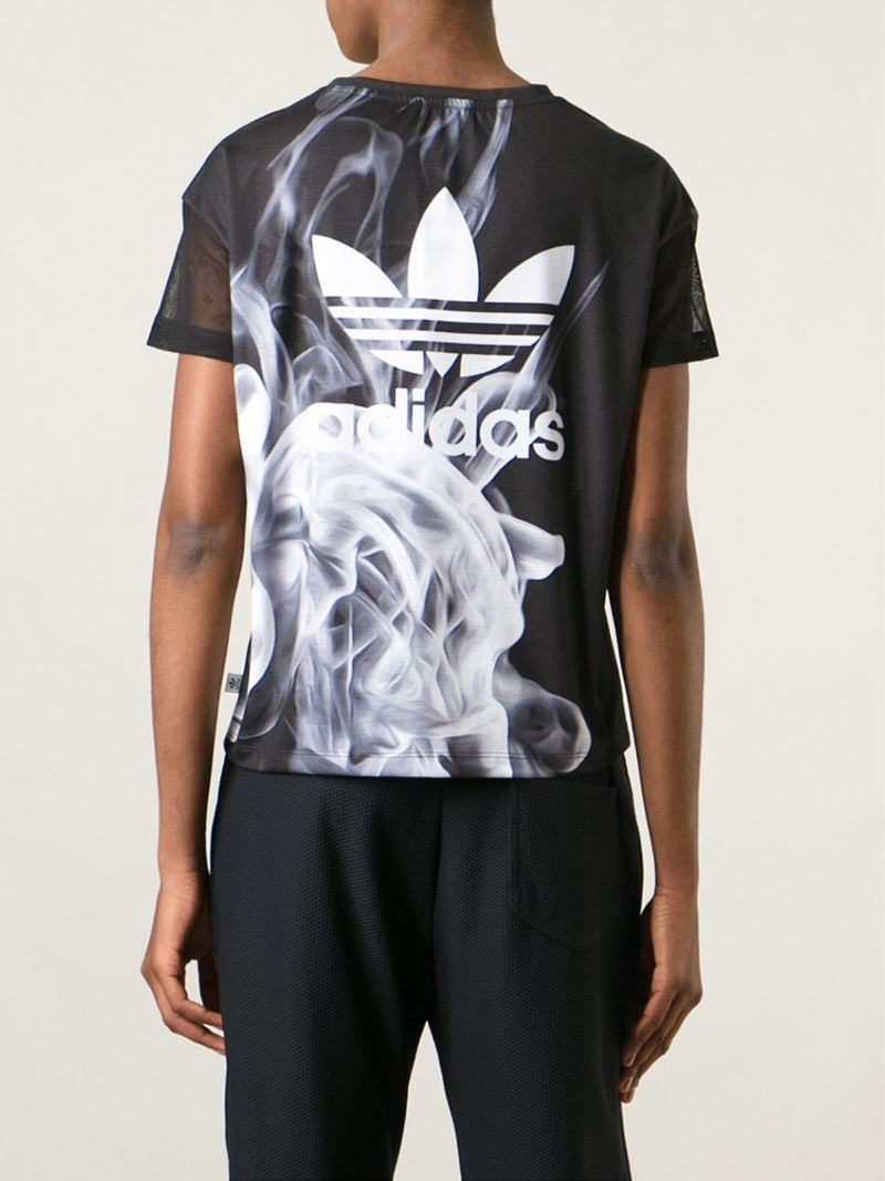 adidas Originals 'smoke' T-shirt in Black | Lyst