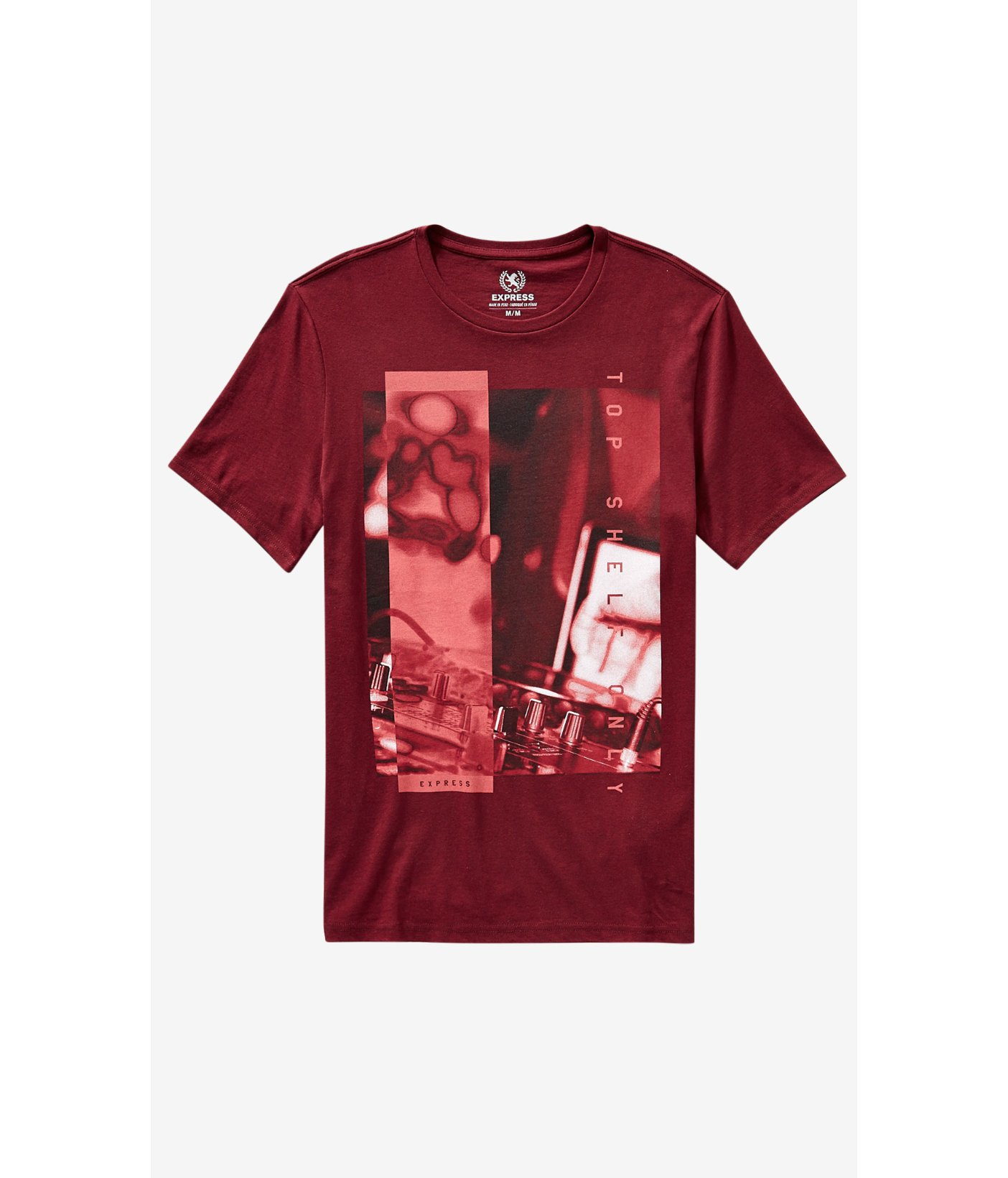 Express Burgundy Top Shelf Graphic Tee in Maroon (Red) for Men | Lyst