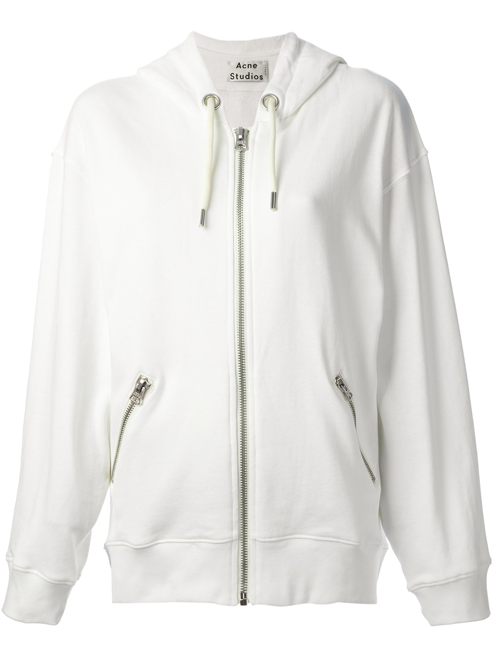 acne white hoodie