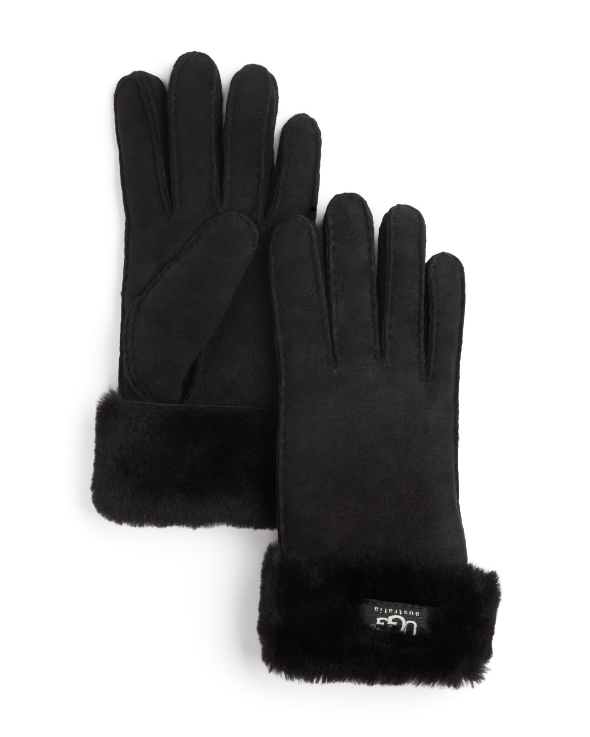 Ugg Ugg® Australia Turn Cuff Gloves in Black | Lyst
