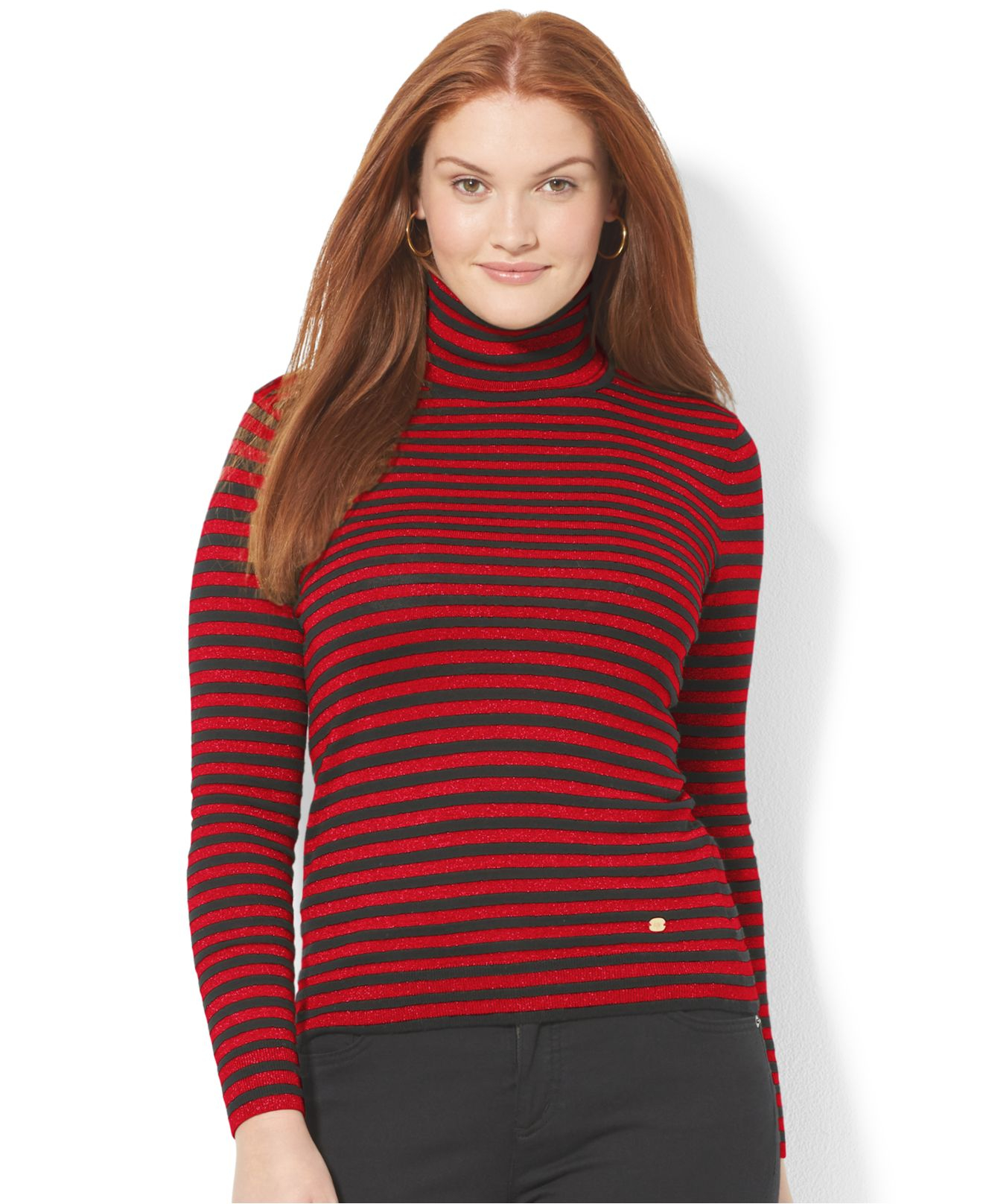 plus size red turtleneck