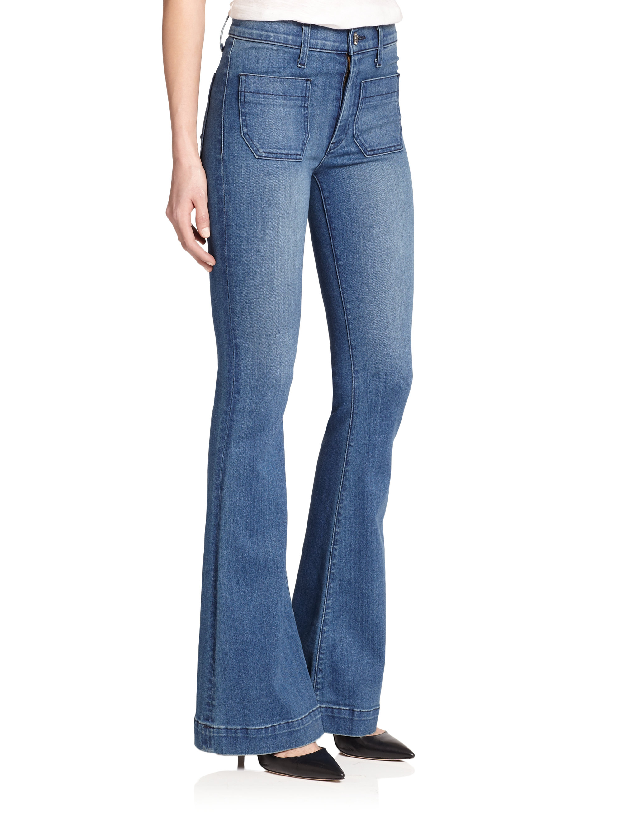Hudson Jeans Taylor High-waist Flared Jeans in Blue - Lyst