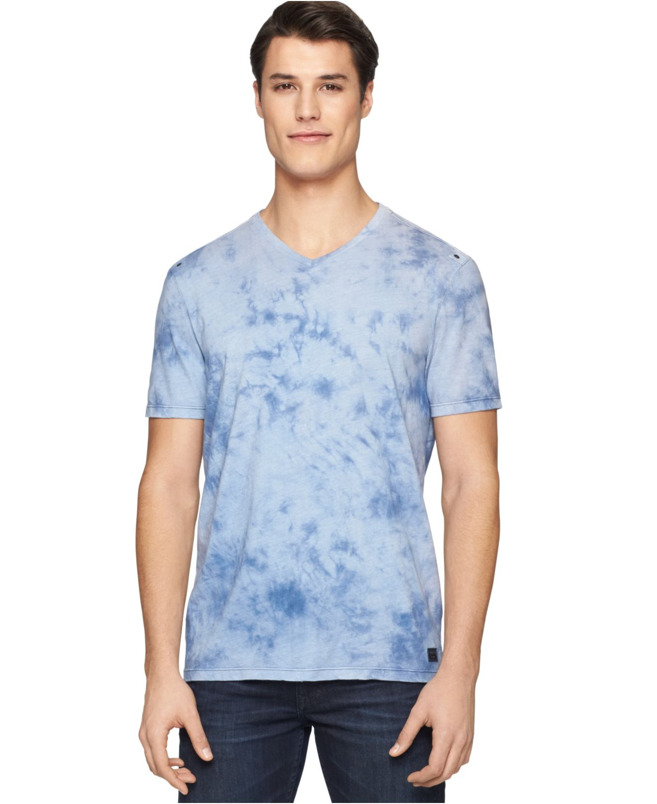 Calvin klein jeans Tie-dye T-shirt in Blue for Men | Lyst