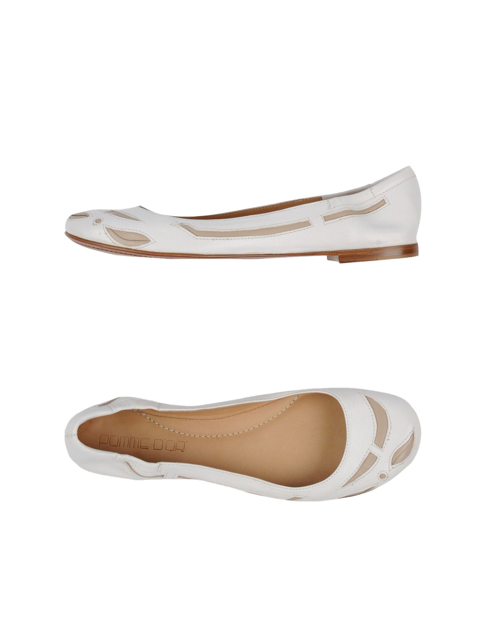 plain white ballet flats