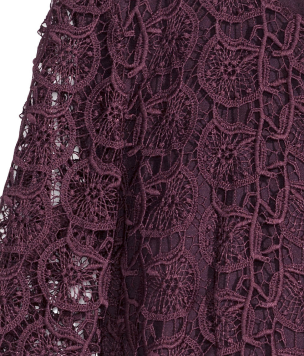 h&m purple lace dress