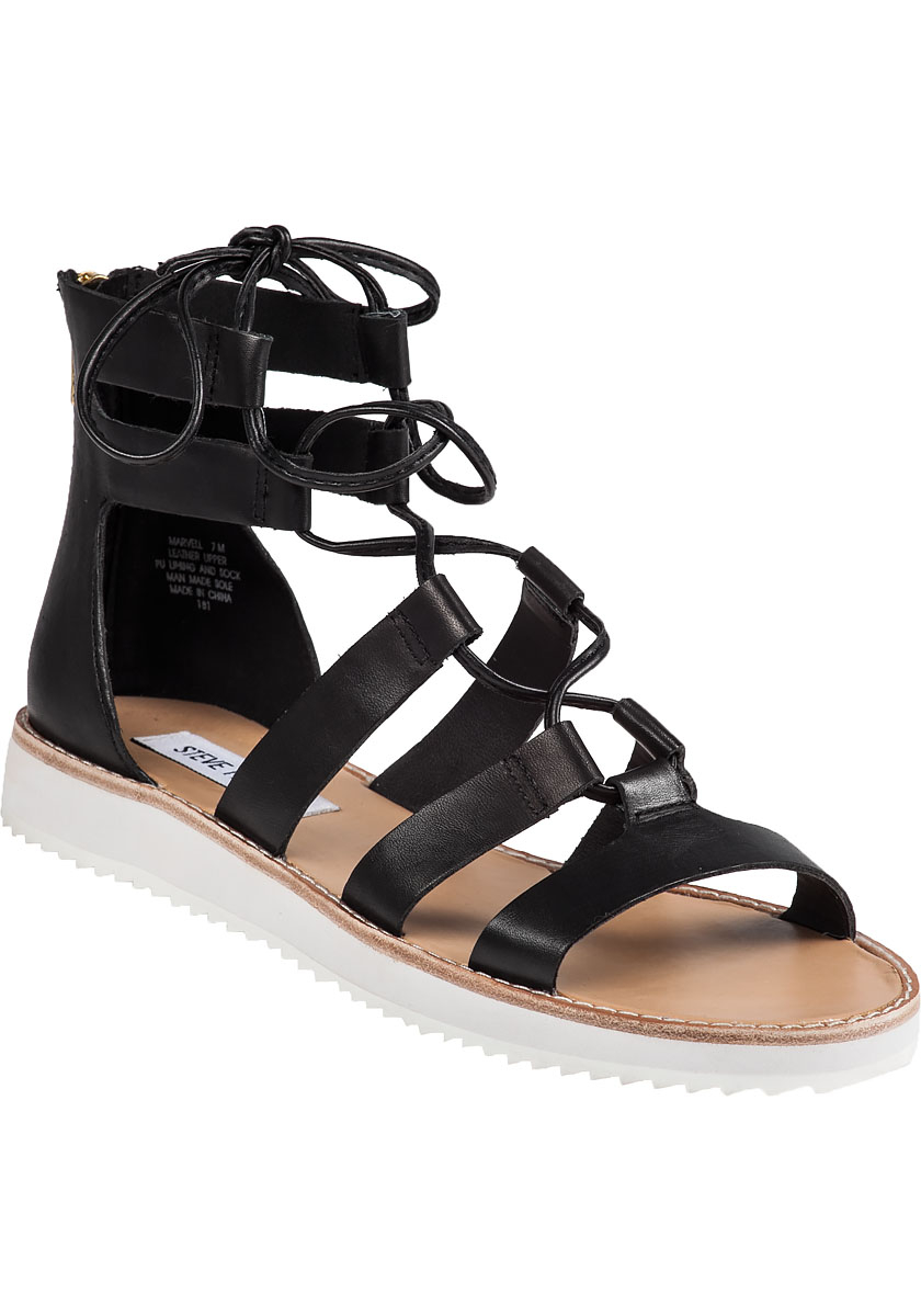 steve madden black gladiator sandals