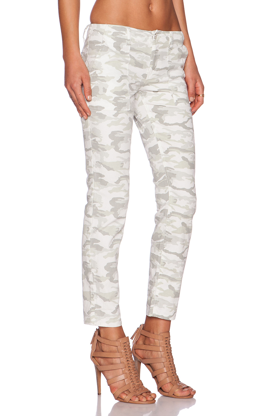womens white camo pants