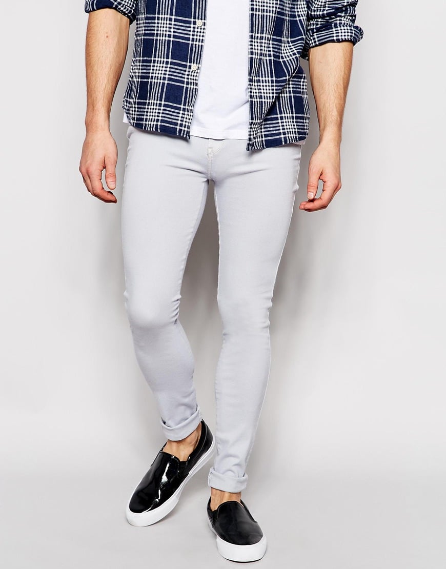 gray denim pants