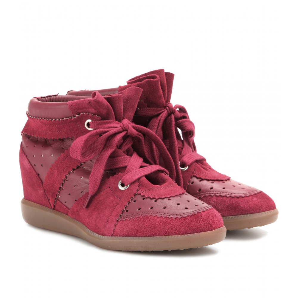 Isabel marant Trainer Wedge in Red | Lyst