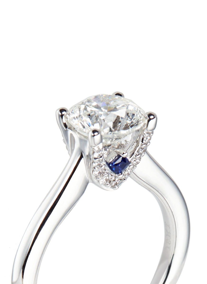 Vera Wang Love Ice Solitaire Plus Diamond Ring in Metallic | Lyst