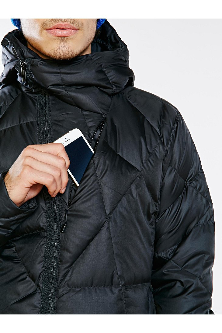 Download Nau Down Fractal Hooded Jacket in Black for Men - Lyst