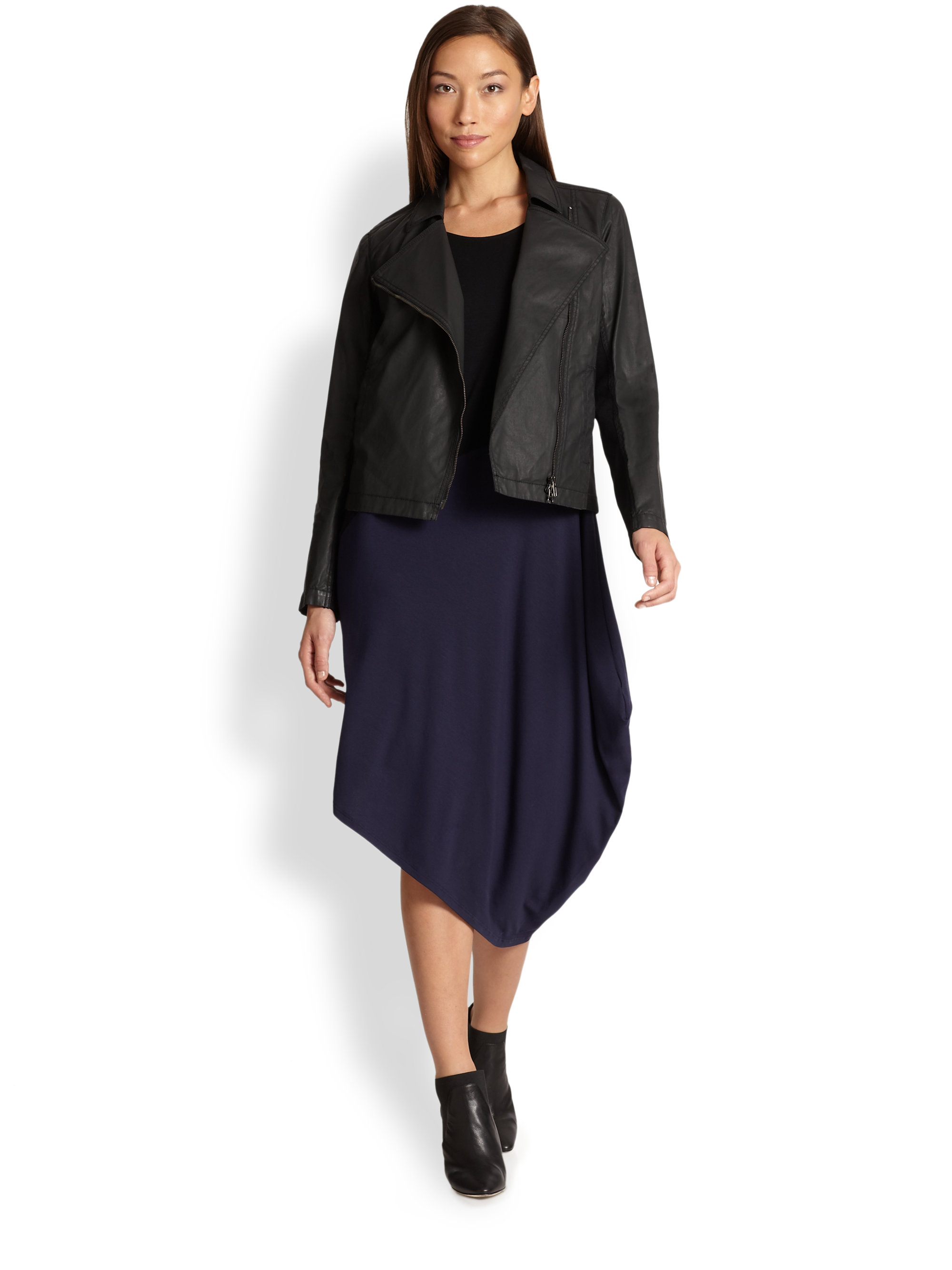 eileen fisher waxed cotton jacket