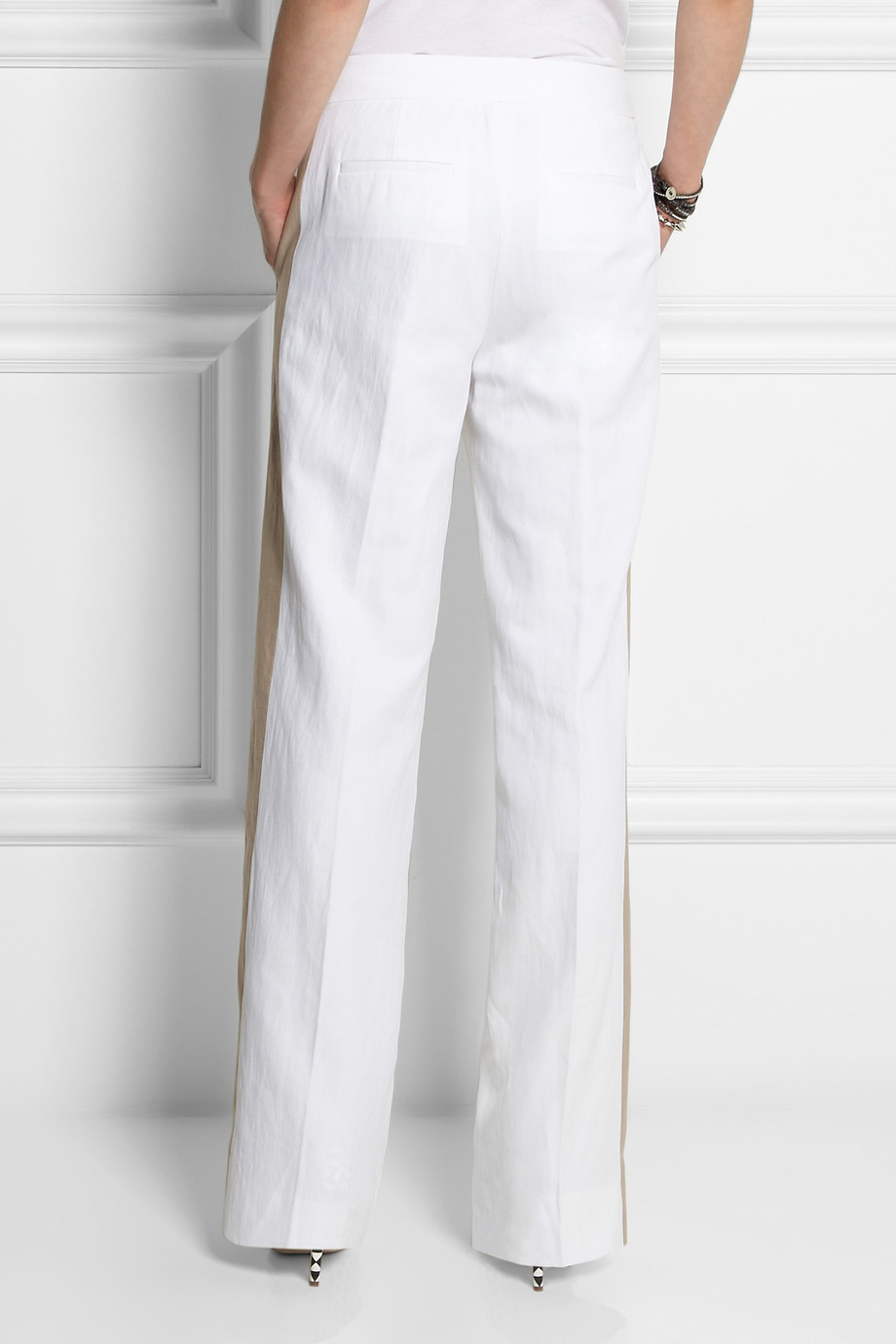 J.Crew Collection Cotton And Linen-Blend Wide-Leg Pants in White - Lyst