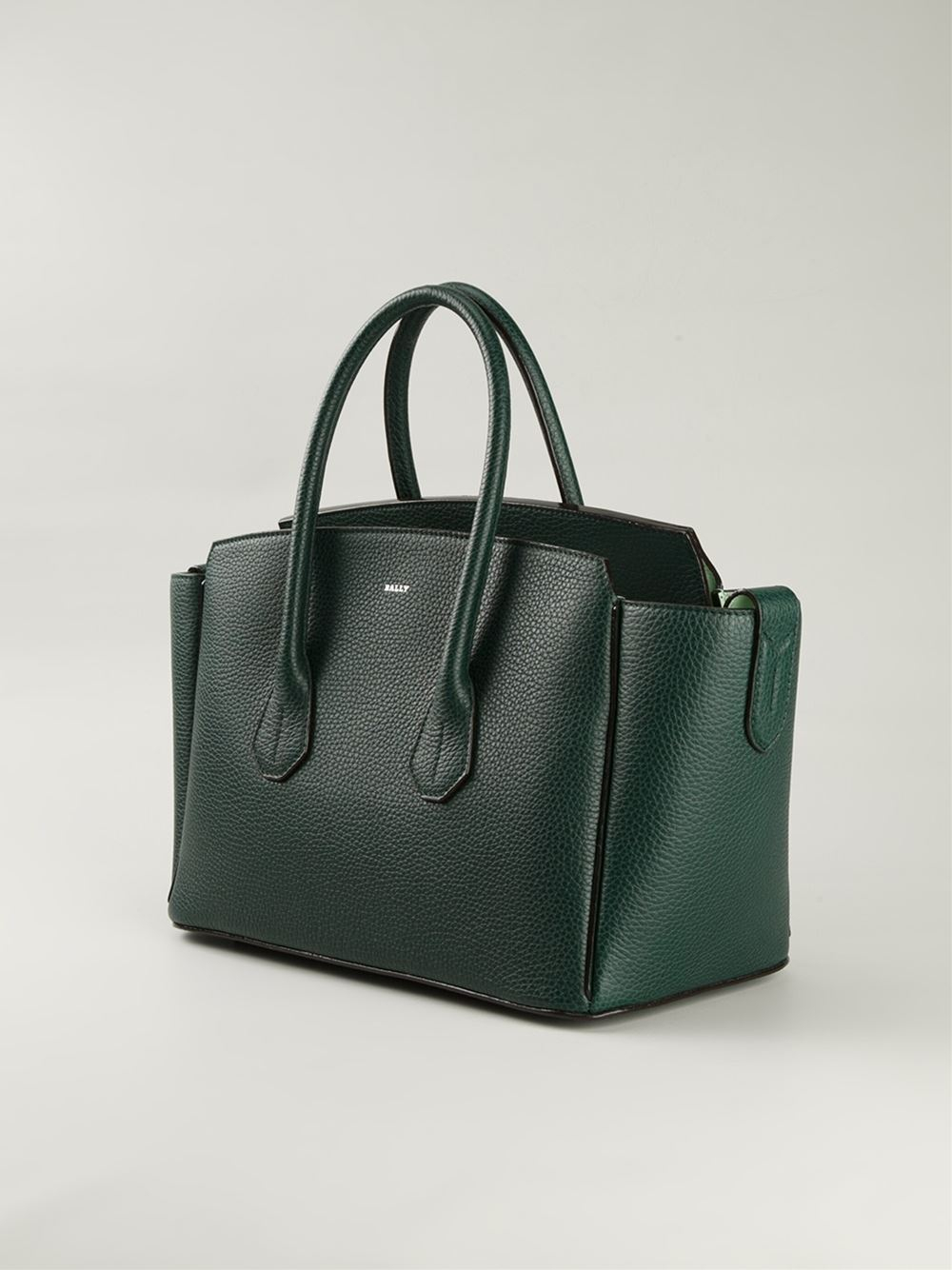 Bally Sommet Buffalo-Leather Tote in Green | Lyst