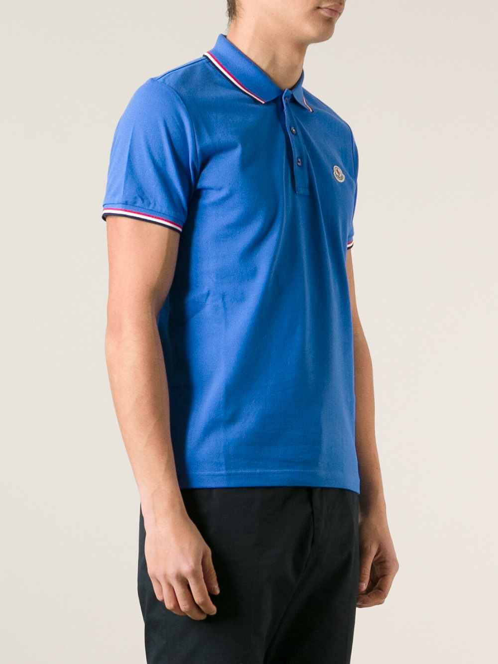 Moncler Slim Fit Polo Shirt in Blue for 