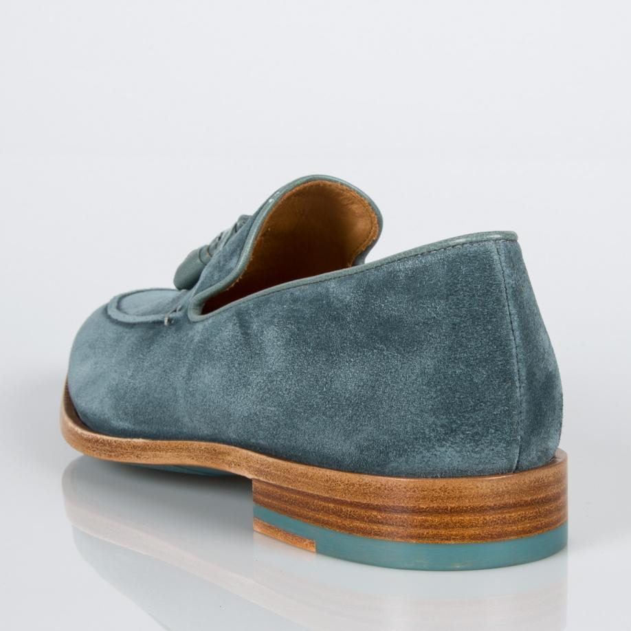 Paul Smith Men's Ash Blue Suede 'conway' Tasseled Loafers for Men - Lyst
