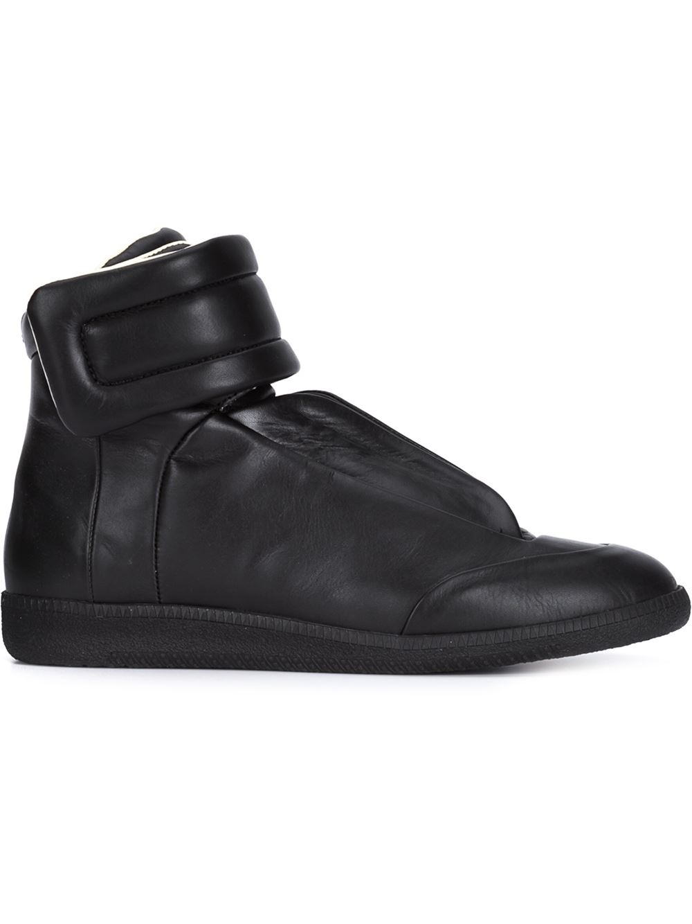 Maison Margiela Ankle Strap High-Top Sneakers in Black for Men | Lyst